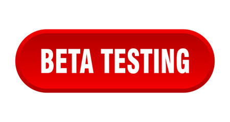 beta testing button. beta testing rounded red sign. beta testing