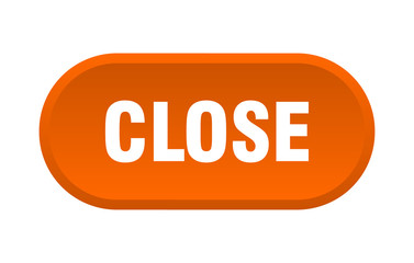 close button. close rounded orange sign. close