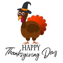 Turkey bird, flat, vector illustration