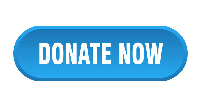 donate now button. donate now rounded blue sign. donate now