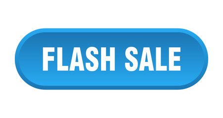 flash sale button. flash sale rounded blue sign. flash sale