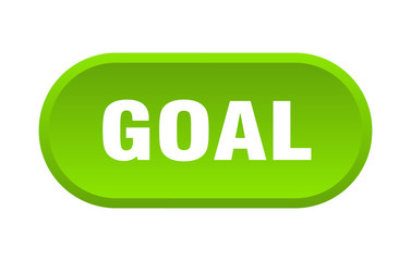 goal button. goal rounded green sign. goal