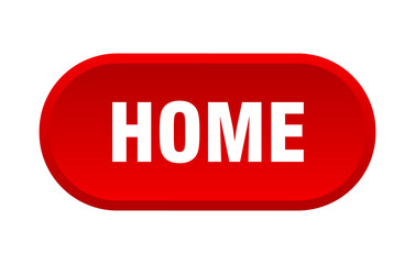 home button. home rounded red sign. home