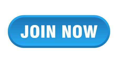 join now button. join now rounded blue sign. join now