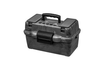 Large Shell Case.  Hunting Cartridge ammo Box  isolated on white background.