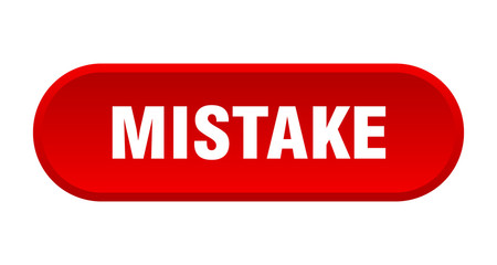 mistake button. mistake rounded red sign. mistake