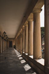 Vocation in Greece, Corfu town. Summer sightseeing Corfu buildings and town 