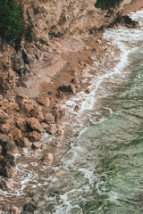 Vocation in Greece, Corfu. Water, cliff, mountains, and beautiful summer evening 