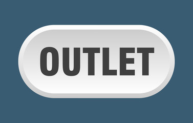 outlet button. outlet rounded white sign. outlet