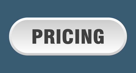 pricing button. pricing rounded white sign. pricing