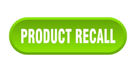 product recall button. product recall rounded green sign. product recall