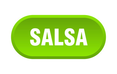 salsa button. salsa rounded green sign. salsa