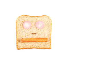 Bread with weird face