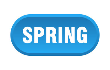 spring button. spring rounded blue sign. spring