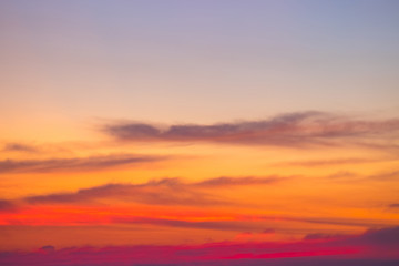 Fototapeta na wymiar Dramatic golden sunset and sunrise over mountain morning twilight evening sky.