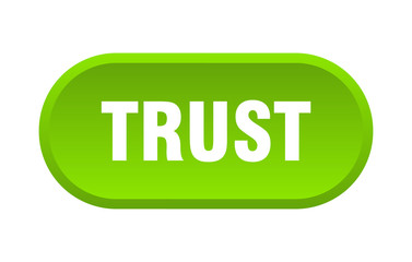 trust button. trust rounded green sign. trust