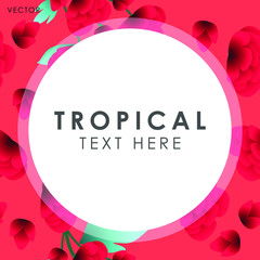 Peony flower frame, Vector illustration design element