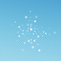 White dots Christmas background. Subtle flying sno