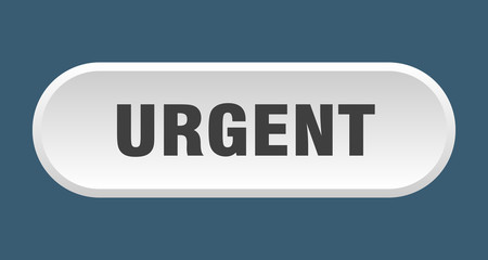 urgent button. urgent rounded white sign. urgent