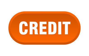 credit button. credit rounded orange sign. credit