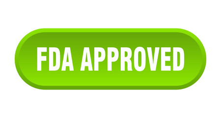 fda approved button. fda approved rounded green sign. fda approved