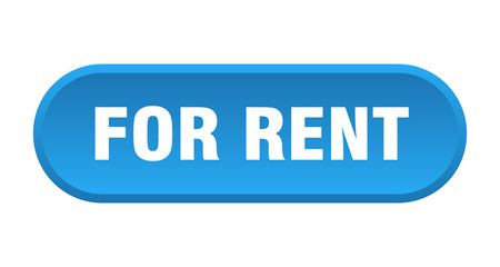 for rent button. for rent rounded blue sign. for rent