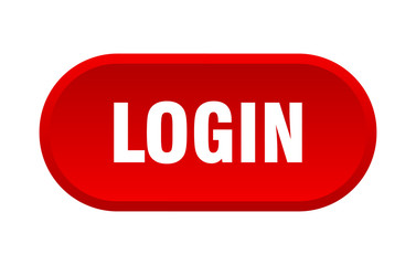 login button. login rounded red sign. login