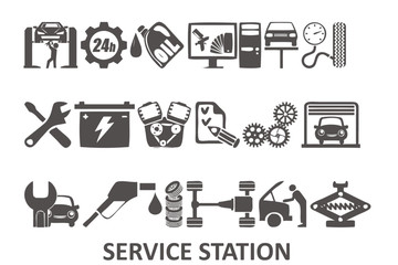 Service station icons
