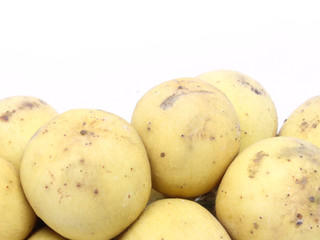 Longkong fruit on a white background.Thailand fruit.
