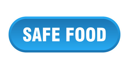 safe food button. safe food rounded blue sign. safe food