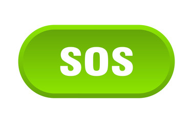 sos button. sos rounded green sign. sos