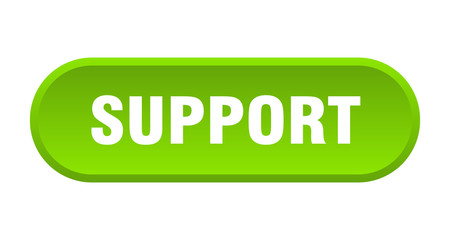 support button. support rounded green sign. support