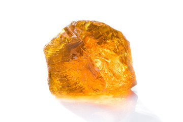 Yellow resin obtained from the rubber of the tree.