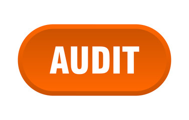 audit button. audit rounded orange sign. audit