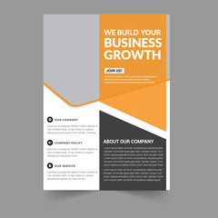 Corporate Flyer design. Business brochure template. Annual report cover. Booklet for education, advertisement, presentation, magazine page. a4 size vector illustration.	