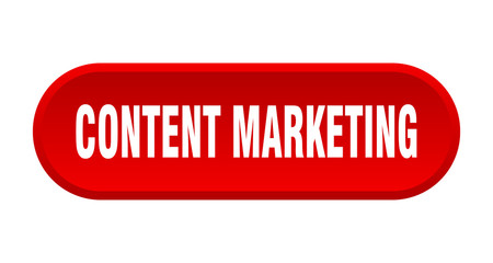 content marketing button. content marketing rounded red sign. content marketing