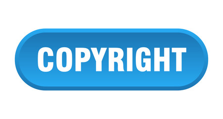 copyright button. copyright rounded blue sign. copyright
