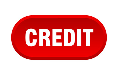 credit button. credit rounded red sign. credit