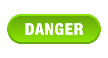 Fototapeta premium danger button. danger rounded green sign. danger