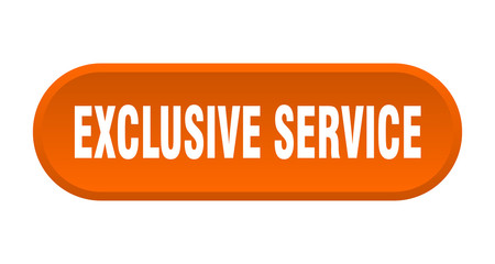 exclusive service button. exclusive service rounded orange sign. exclusive service