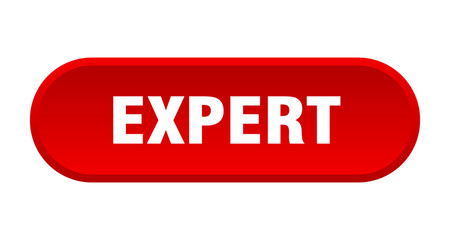 expert button. expert rounded red sign. expert