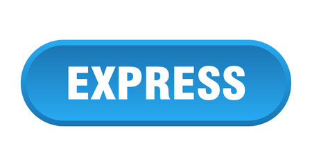 express button. express rounded blue sign. express