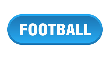 football button. football rounded blue sign. football