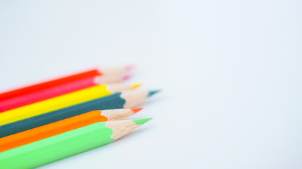 Naklejka premium Pencil color on white background.