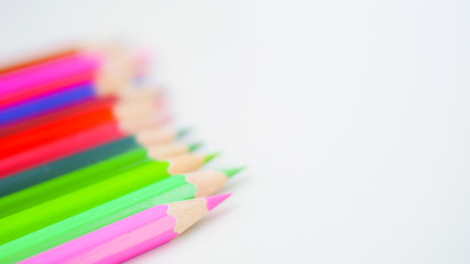 Pencil color on white background.