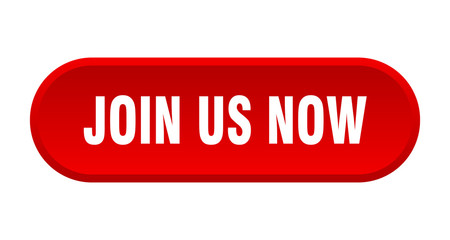 join us now button. join us now rounded red sign. join us now