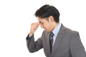 体調不良の男性