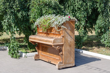 Decorated old piano.