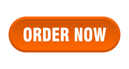 order now button. order now rounded orange sign. order now