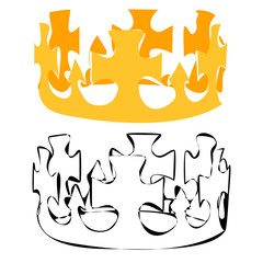 crown with a crown sketch